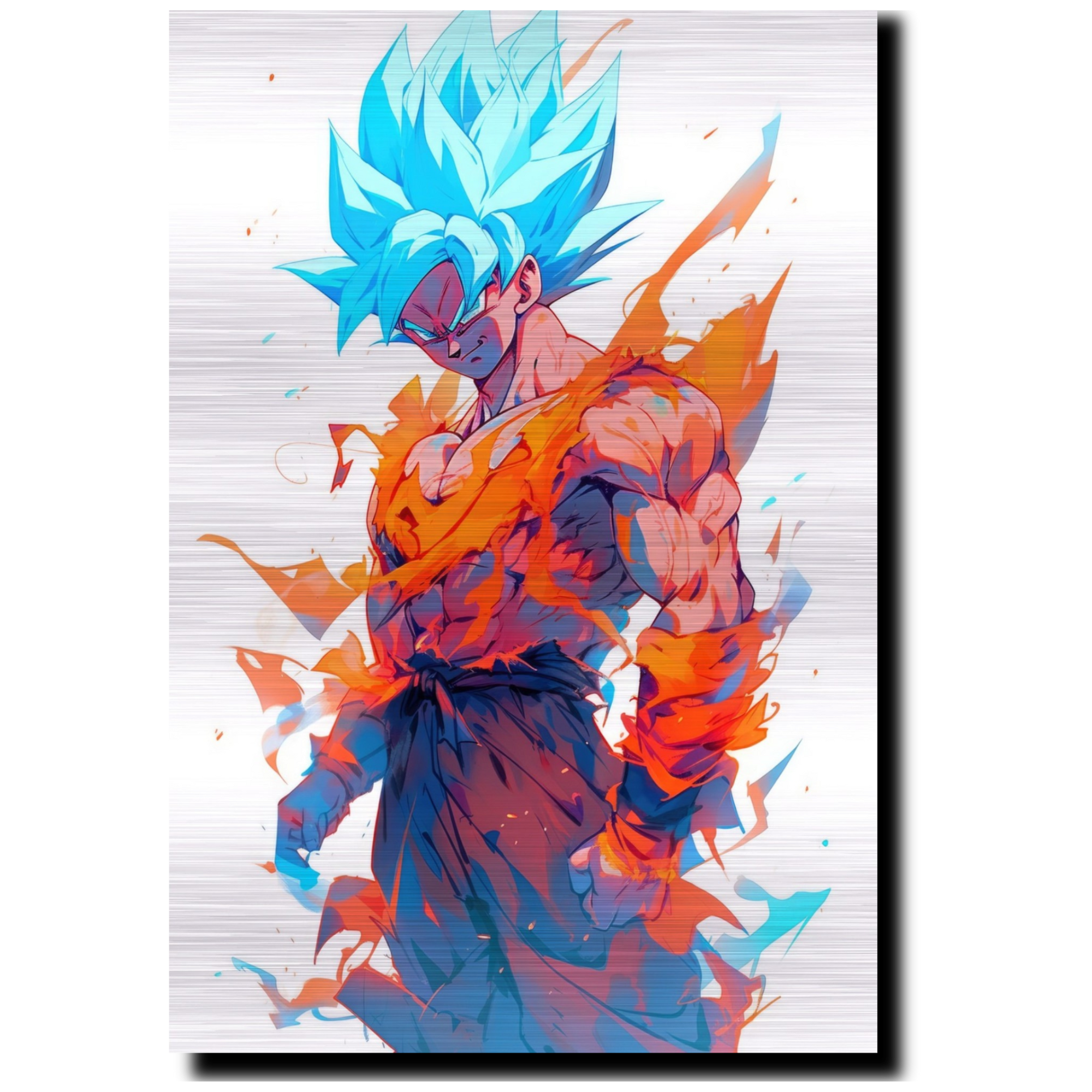 Goku - Brushed Aluminum - Portrait